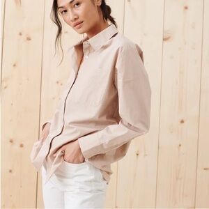 JENNI KAYNE oversized boyfriend shirt Blush size large